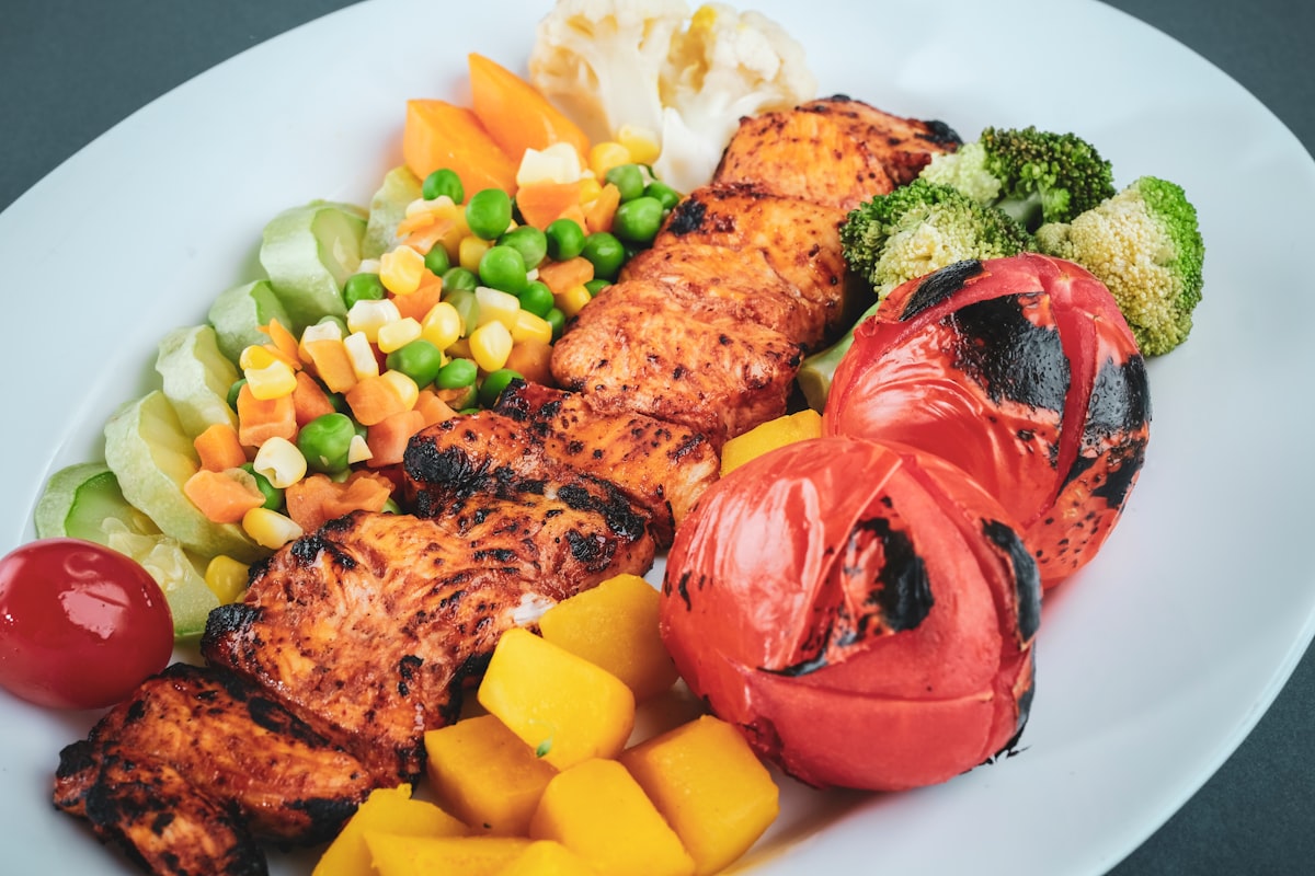 Contoh piring makan pagi seimbang